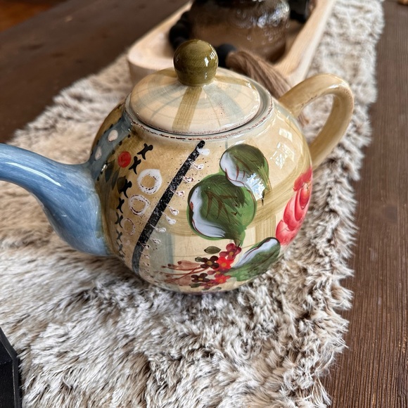 Teapot Vintage rustic farmhouse multi color design - Picture 5 of 7
